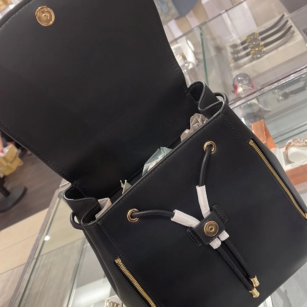 Michael Kors Backpack Bag Phoebe Medium Flap Drawstring Backpack Black 

NWT - Picture 11 of 16